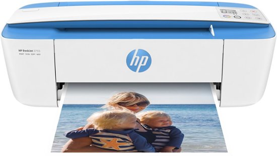 HP - DeskJet 3755 Wireless All-in-One Instant Ink Ready Inkjet Printer - Blue