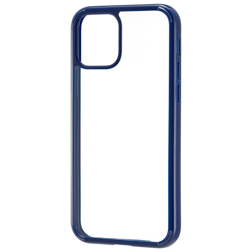 Insignia Fitted Hard Shell Case for iPhone 12/12 Pro - Clear/Blue