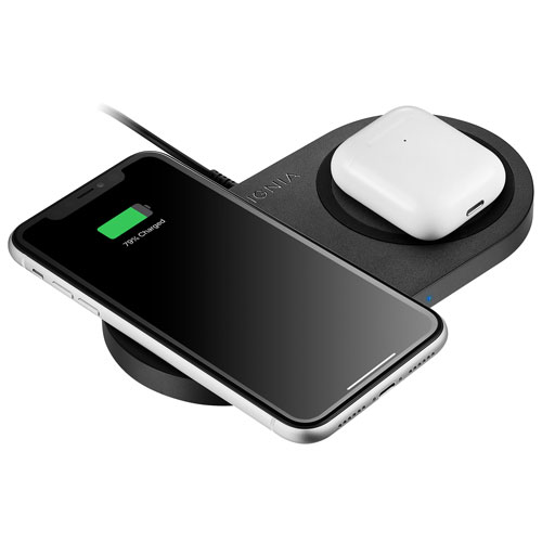 Insignia NS-MWPC10K2-C Universal Dual Qi Wireless Charging Station - Black