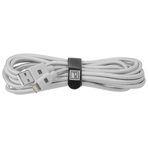 Platinum 10' braided Lightning - Silver