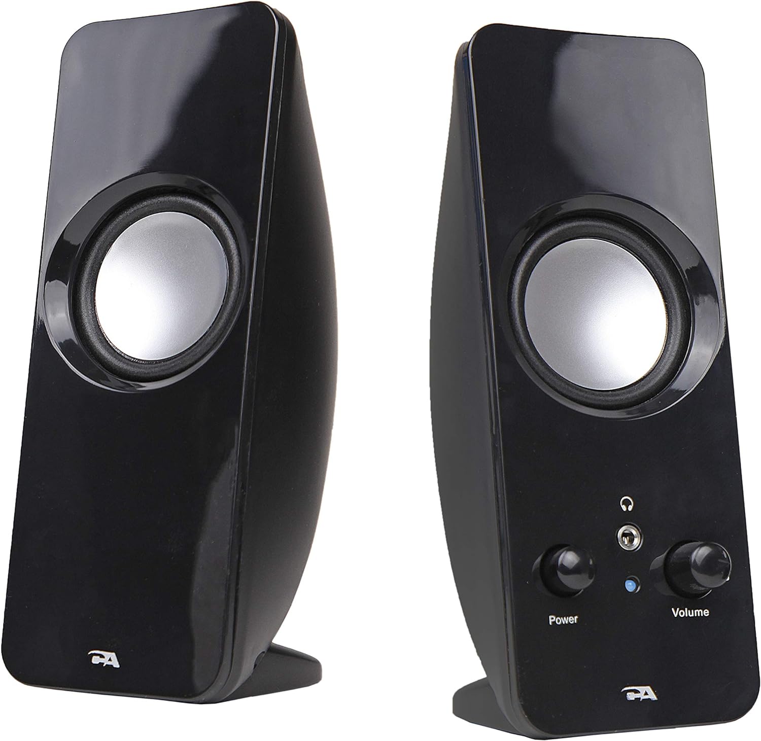 Cyber Acoustics CA-2050 Dynamic Curve Series Sonic 2.0 Powered Speaker System (Ca-2050), Black