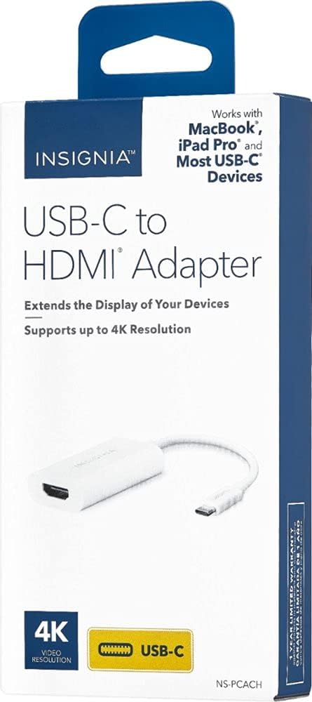 Insignia USB-C to HDMI Adapter - White - Model: NS-PCACH-C