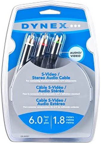 [CBL-DX-AV051-BP] 6' Dynex DX-AV051 S-Video (M) to (M) Video Cable +