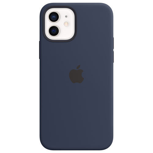 [MHL43ZM/A] Apple Silicone Fitted Soft Shell Case with MagSafe for iPhone 12/12 Pro - Deep Navy