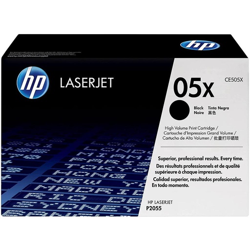 [CE505X] HP 05X Cartouche de toner d'origine pour LaserJet haute rendement noir (CE505X)