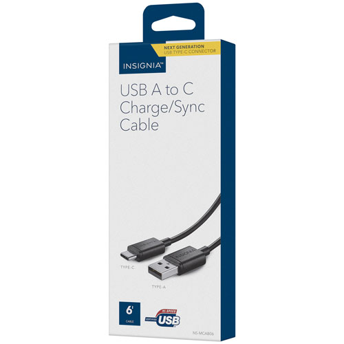 [NS-MCAW06-C] INSIGNIA 6'USB-C TO USB CHRG/SYNC CBL