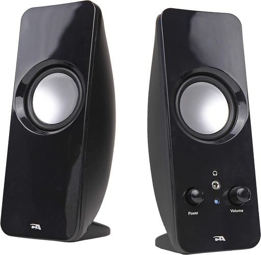 [CA-2050] Cyber Acoustics CA-2050 Dynamic Curve Series Sonic 2.0 Powered Speaker System (Ca-2050), Black