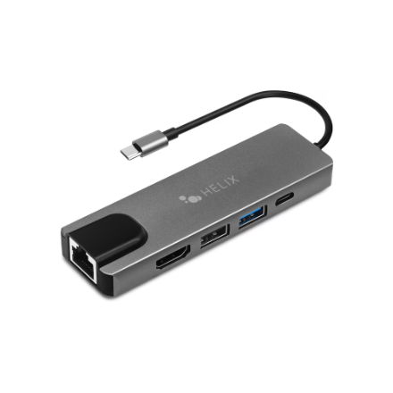 [ETHHUB7] Helix Concentrateur Helix USB-C 6-en-1