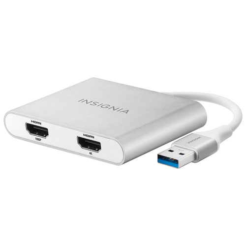 [NS-PU32H4A-C] Adaptateur USB 3.0 vers deux ports HDMI 4K d'Insignia 