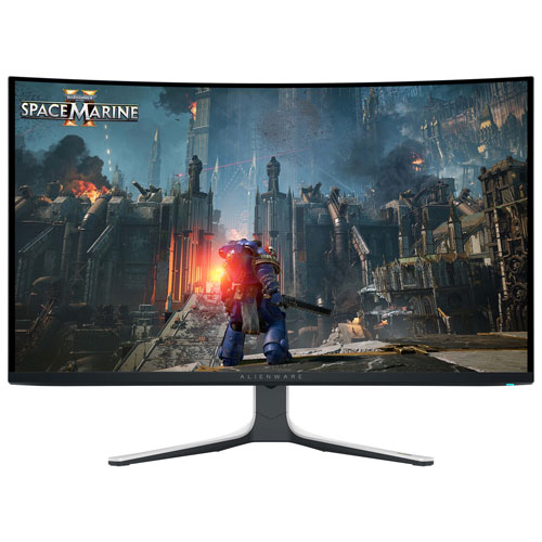 [AW3225QF] Moniteur de jeu incurvé QD-DELO UHD 4K 240 Hz de 32 po d'Alienware avec temps de réponse de 0,03 ms (AW3225QF) - Lumière lunaire