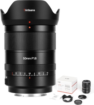 7artisans AF 50mm F1.8 Camera Lens for Sony E Mount,Full Frame,Large Aperture,Prime,STM Auto Manual Focus Camera Lenses,Face/Eye Auto Focus,for Portraiture/Street Photography/Humanistic Subjects