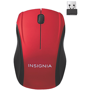 INSIGNIA RED WIRELESS MOUSE